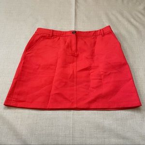 Boden Orange-Red Cotton Mini Skirt